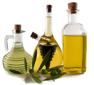 Bottle of olive oil and vinegar